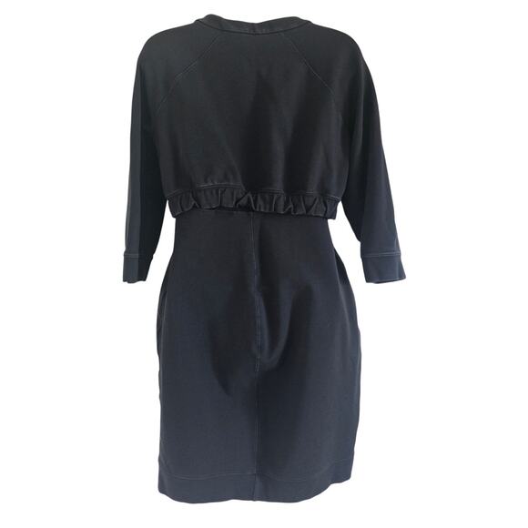 Lululemon Rite Time Mini Sweatshirt Dress Black Size-10 3/4 Sleeve Athleisure - Picture 3 of 10